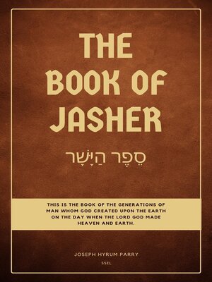 cover image of The Book of Jasher